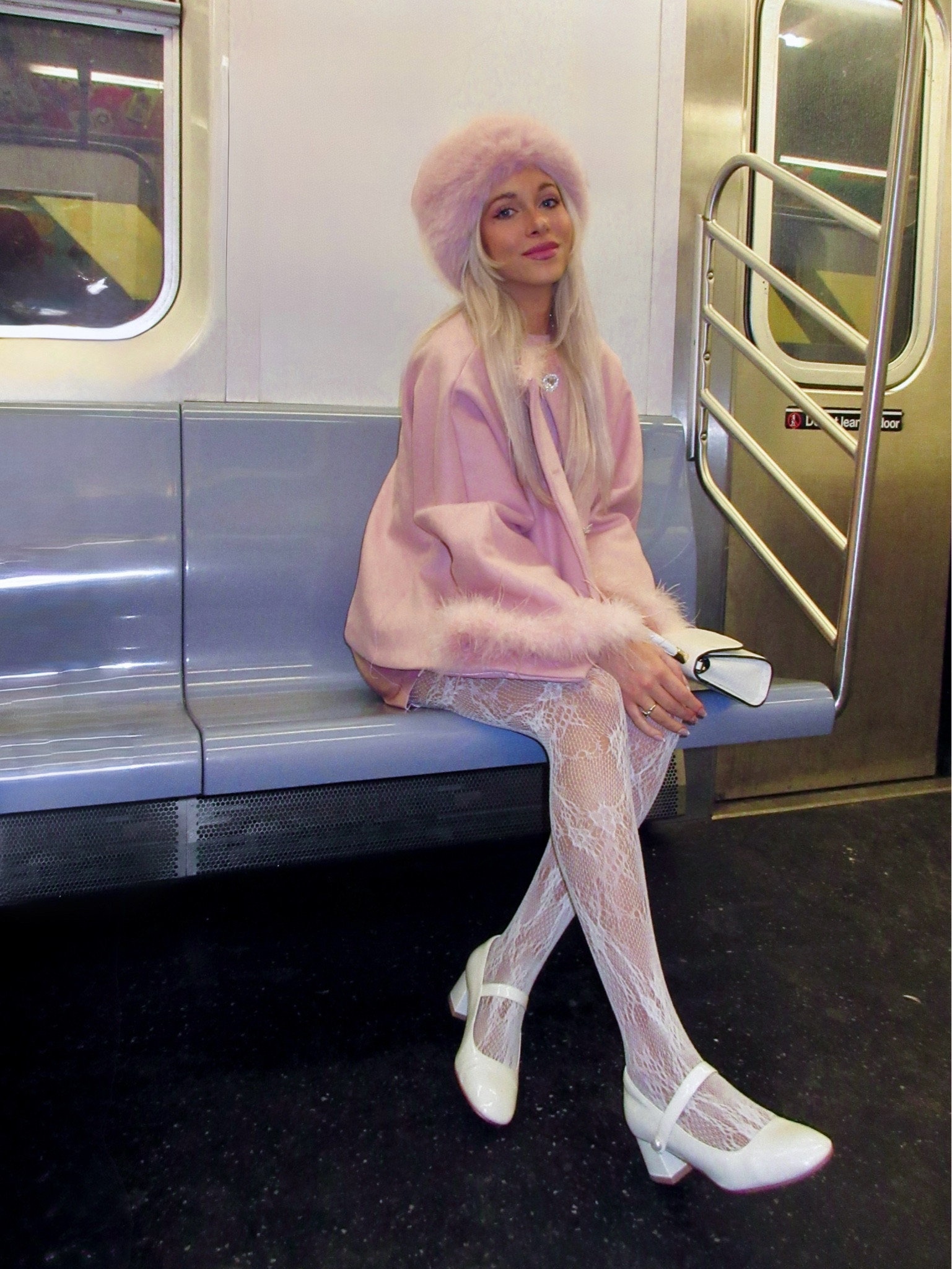 Chic winter fashion, pink fur hat, fur trim coat, cozy elegance, white tights, sleek winter look, white Mary Jane heels, sophisticated finish, white handbag for a polished outfit, 2025 winter fashion trends, bold winter accessories, winter outfit inspiration with a pop of pink, preppy winter fashion, winter barbie outfit, all pink style, nyc winter, New York fashion

#LTKStyleTip #LTKTravel #LTKSeasonal