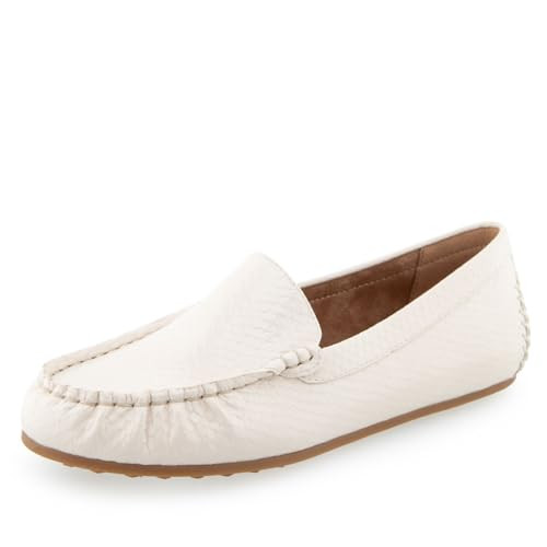 Aerosoles Women's Over Drive Loafer Flat, Eggnog Snake Patent Pu, 8.5 Wide | Amazon (US)