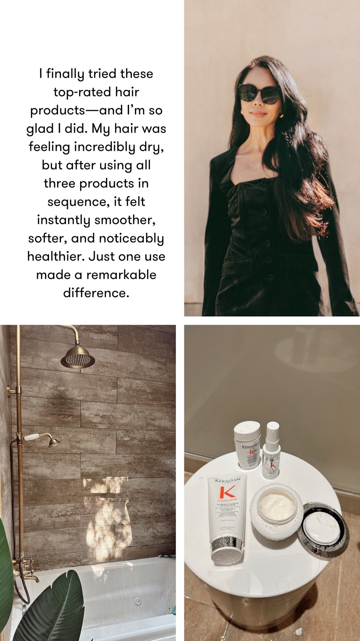 I finally tried these top-rated hair products—and I’m so glad I did. My hair was feeling incredibly dry, but after using all three products in sequence, it felt instantly smoother, softer, and noticeably healthier. Just one use made a remarkable difference. 🎉 

#giftedbykerastase


#LTKBeauty