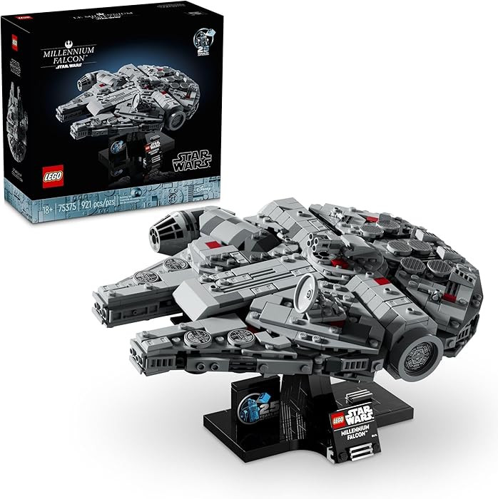 LEGO Star Wars Millennium Falcon 25th Anniversary Collectible - DIY Building Set for Adults, Men ... | Amazon (US)