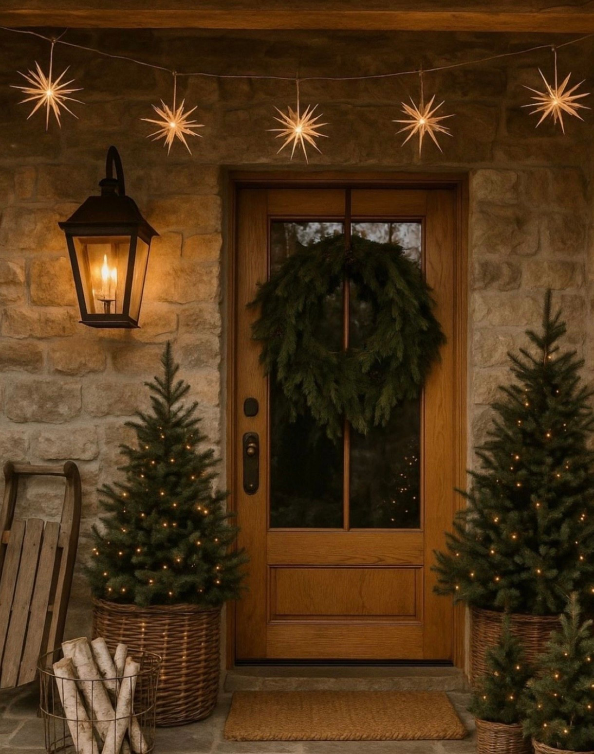 Holiday front porch 🌲

#LTKHoliday #LTKHome #LTKSeasonal