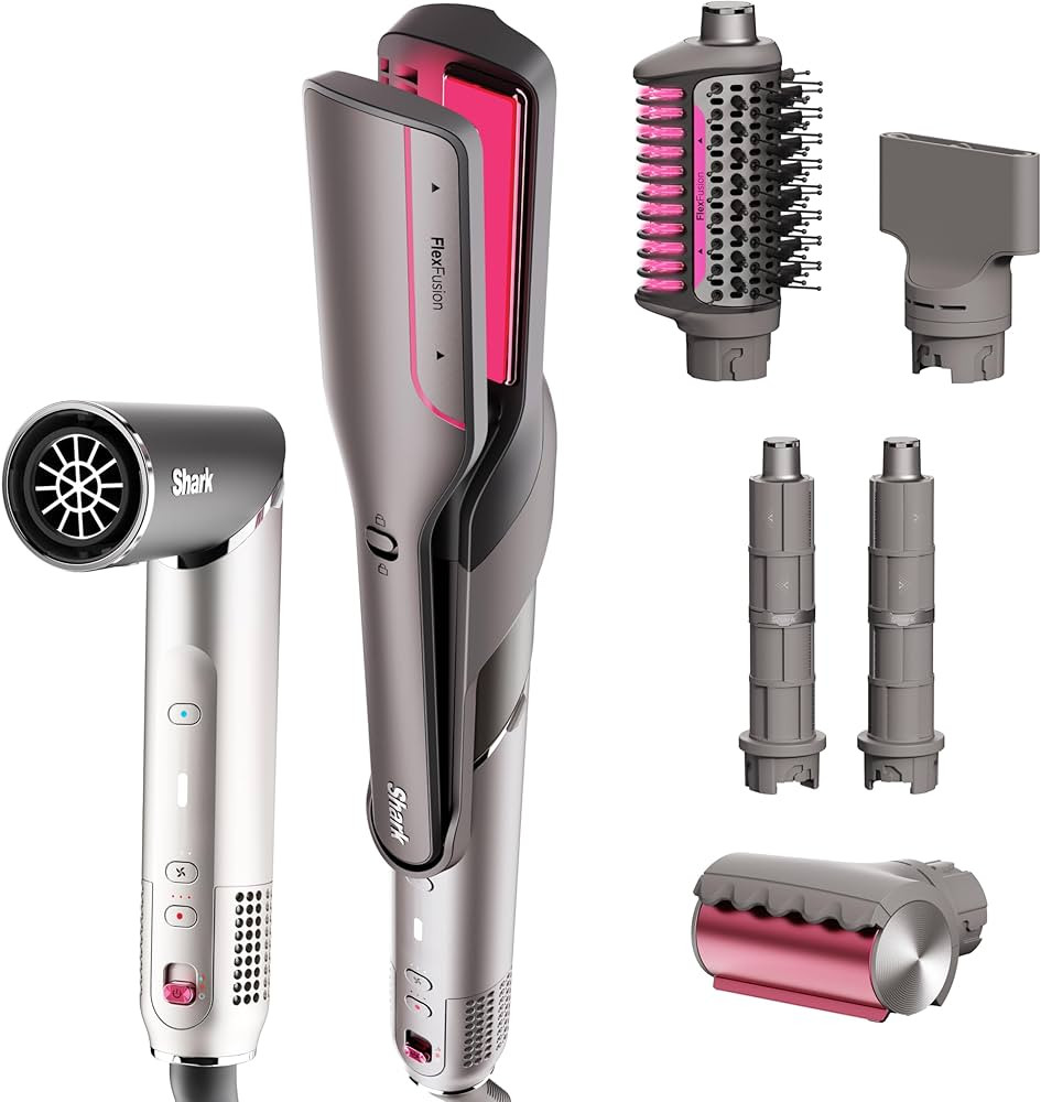 Shark Flex Fusion Hair Straightener & Powerful Hair Dryer with Fusion Hair Brush, Air Styler with... | Amazon (US)