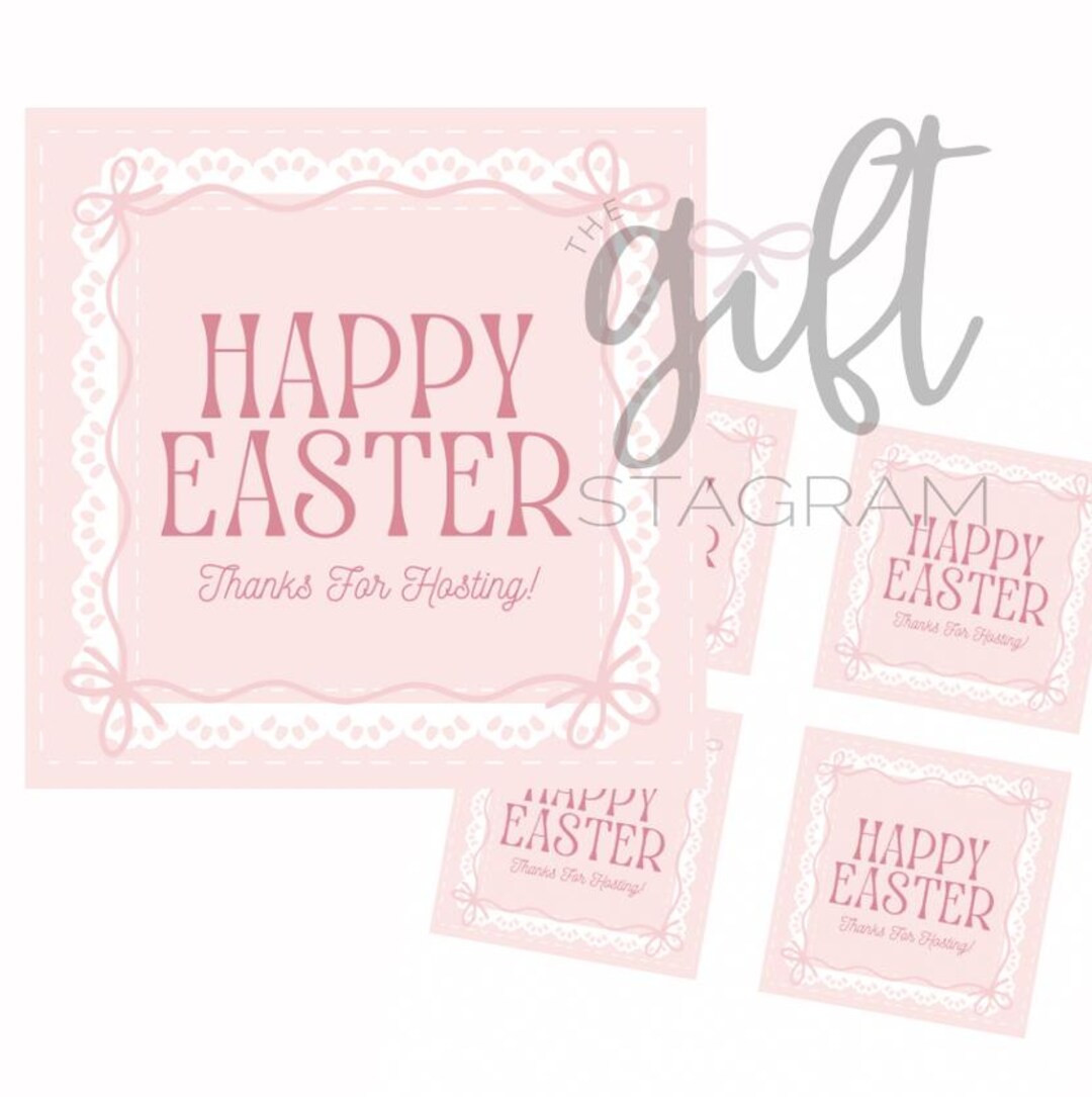 Happy Easter Thank You for Hosting Gift Tag | DIGITAL DOWNLOAD | Easter Hostess Gift Tag | Easter... | Etsy (US)