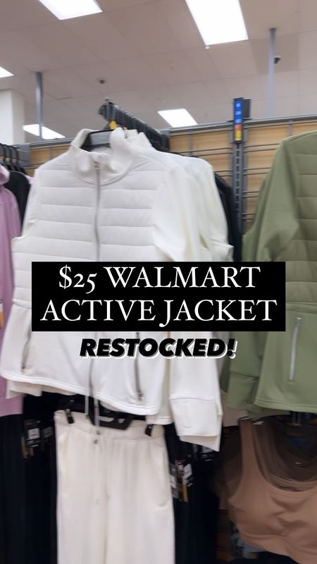 The cutest $25 active jacket from Walmart has been restocked in tons of sizes! Loving the elevated look of the quilted panels and the quality of the fabric! It came home with me 😊

Follow me for more affordable fashion finds, try ons and more! 

Grabbed a size medium and would make a great gift for a friend! 

#LTKstyletip #LTKfindsunder100 #LTKSeasonal