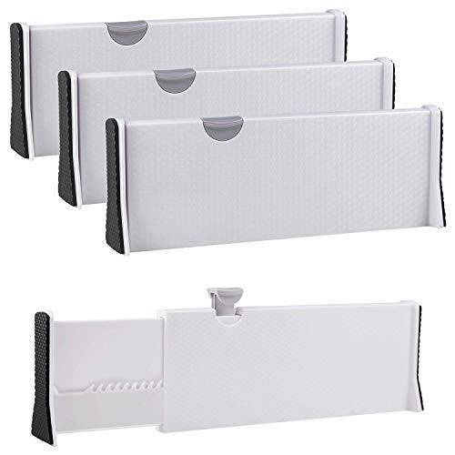 Rapturous 3 Pack Drawer Dividers – 4 Inch High Expandable Dresser Drawer Organizers, Anti-Scratch Fo | Amazon (US)