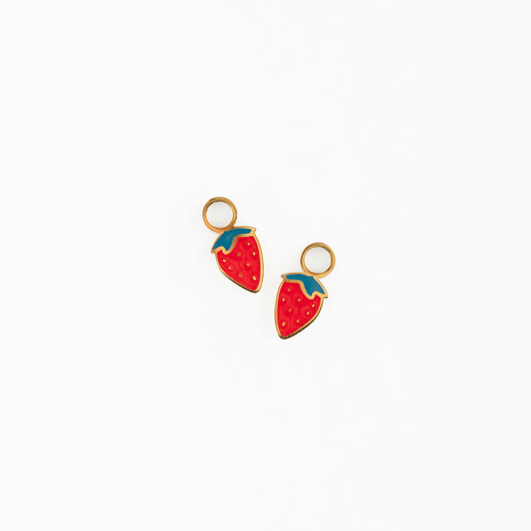 Strawberry Hoop Earring Charm | Pip Pop Post