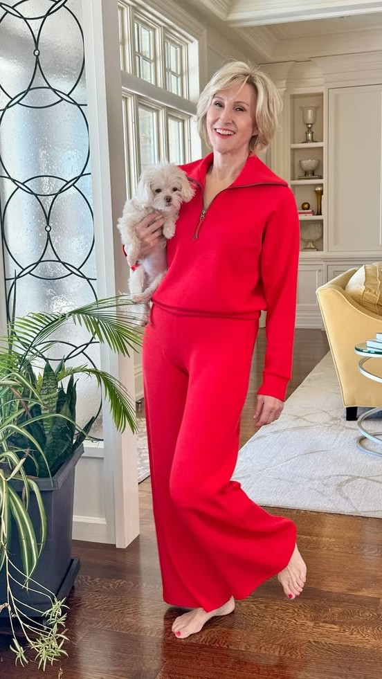 This red set is one of those outfits that instantly makes me feel put together ❤️

I’m wearing the AirEssentials half zip paired with the matching pants, and it’s honestly one of the most comfortable sets I own. It’s incredibly soft, lightweight, and feels like loungewear… but still looks polished enough for errands, travel days, or casual plans.

I love outfits like this because there’s no thinking involved — just throw it on and go.
Also sharing because @Spanx  is currently offering 20% off sitewide 🙌 The sale is LTK app only, so you’ll need to open the link there to see the discount.


#LTKSaleAlert #LTKOver40 #LTKSeasonal