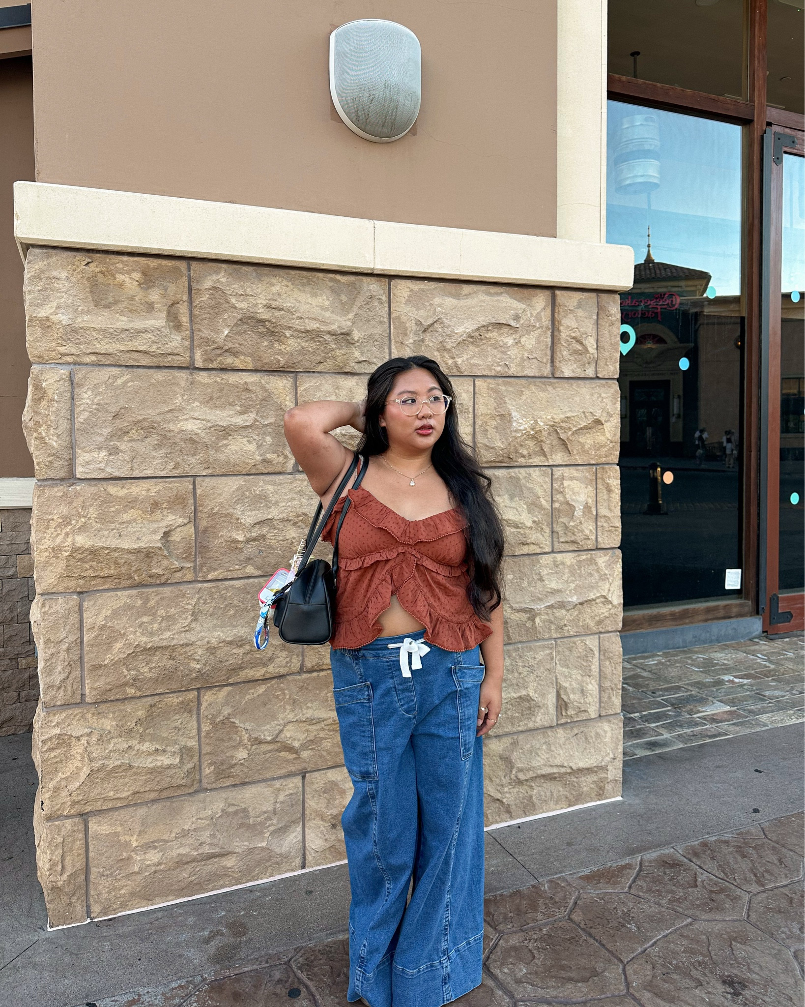casual outfit idea: American Eagle: “V-Neck Ruffle Cami” and Anthropologie: “Maeve Tie-Waist Wide-Leg Jeans"

#LTKPetite #LTKU #LTKStyleTip