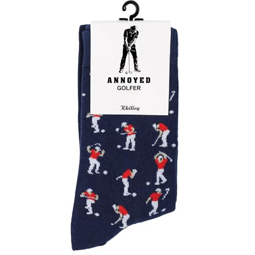 KKilicy Annoyed Golf Socks for Men,Fathers Day Gift for Dad Husband Stepdad,Funny Golf Accessories Gifts for Men (red) | Amazon (US)