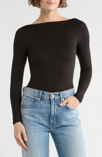 Naked Wardrobe Bare Boat Neck Long Sleeve Top | Nordstromrack | Nordstrom Rack