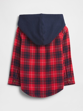 babyGap Hooded Flannel Shirt | Gap Factory