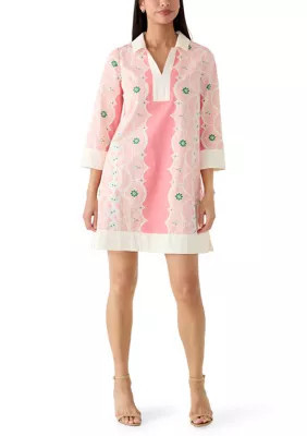 Crown & Ivy Women's Popover Dress, Peach, Medium | Belk