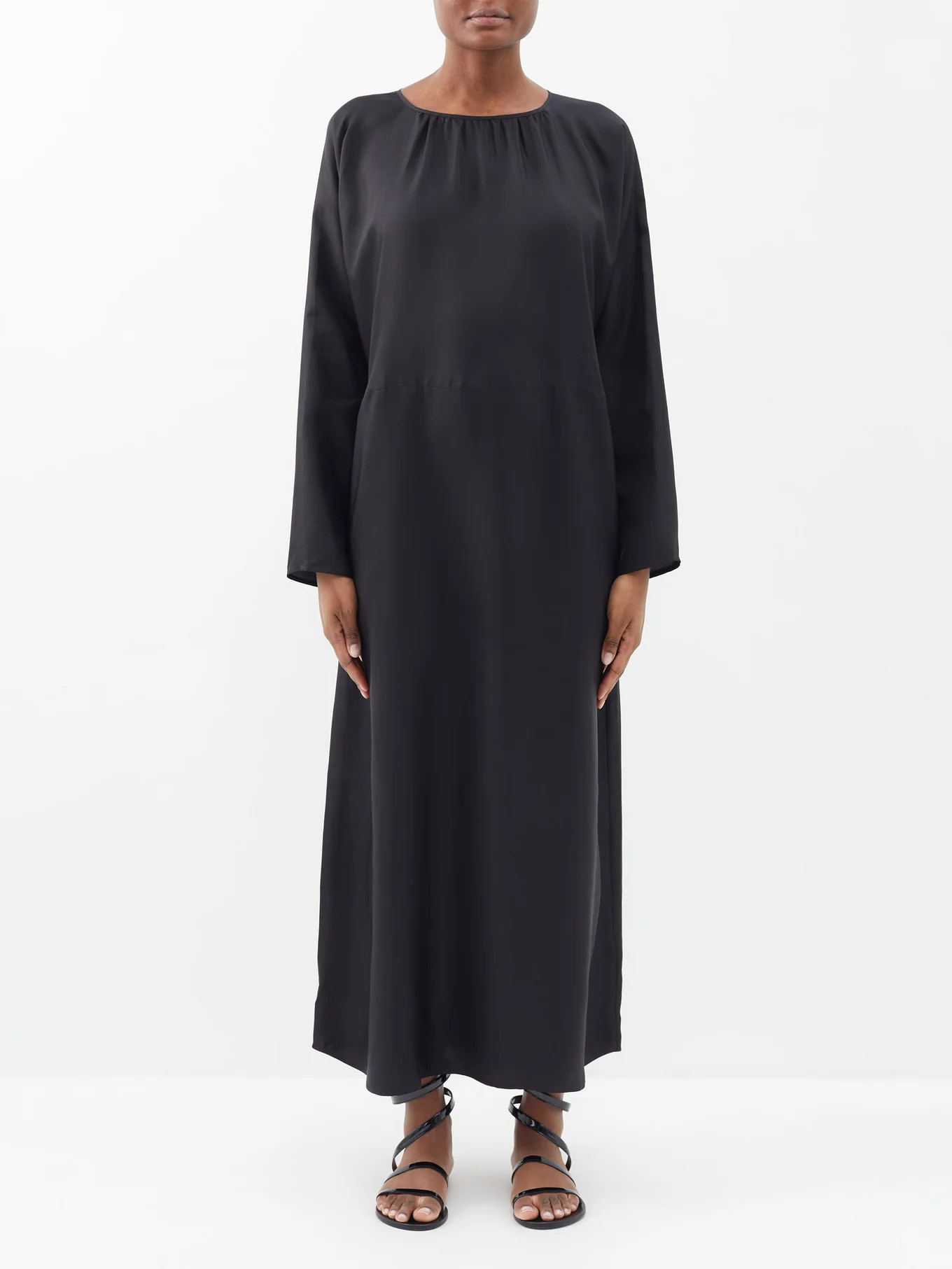 Rhodes long-sleeved silk maxi dress | Asceno | Matches (UK)