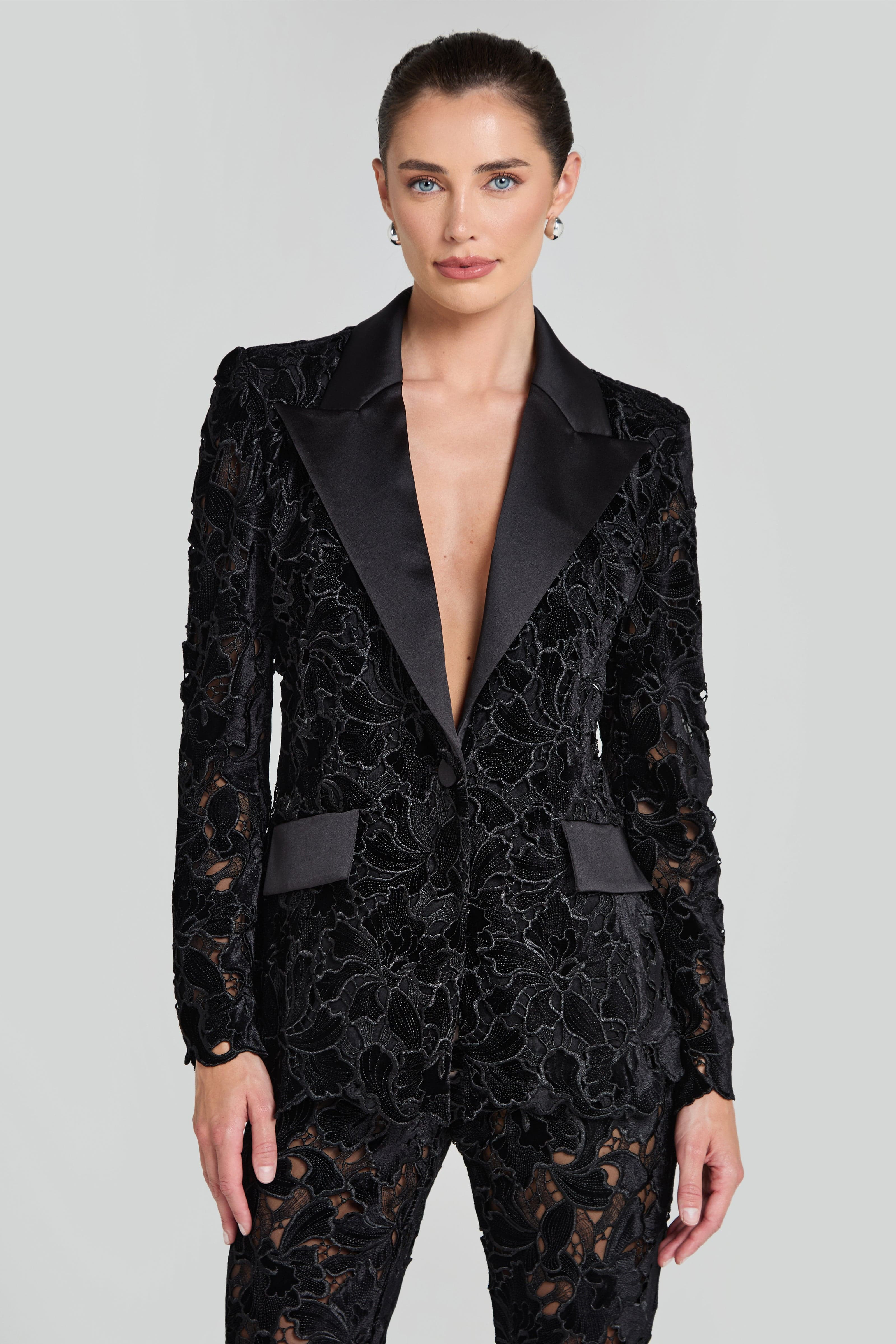 Valia Black Blazer | Nadine Merabi