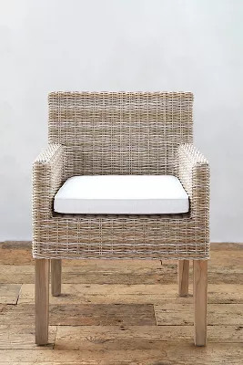 Ridgeline Wicker + Teak Armchair | Terrain