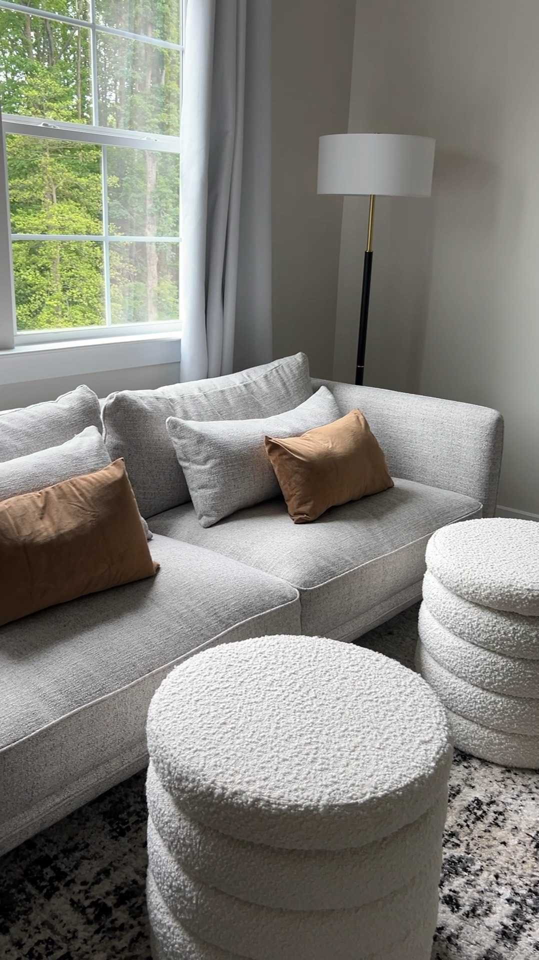 Comfy Sitting Room Furniture - Sofa, Ottoman, Table Lamps

#LTKVideo #LTKHome