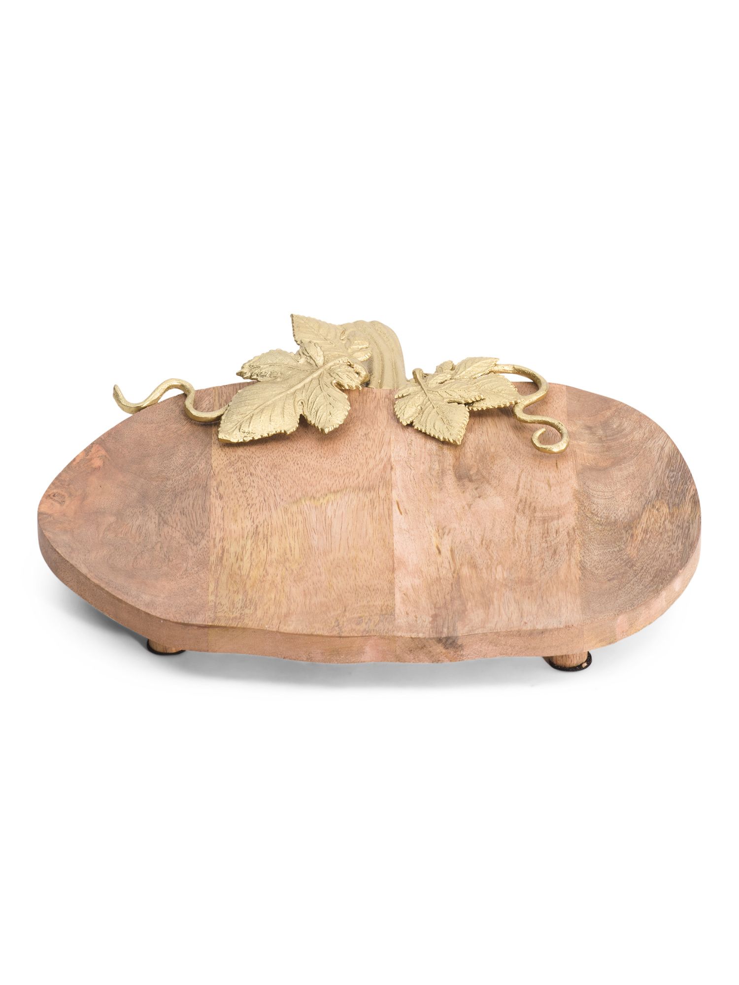 13in Wood Pumpkin Plater | Marshalls