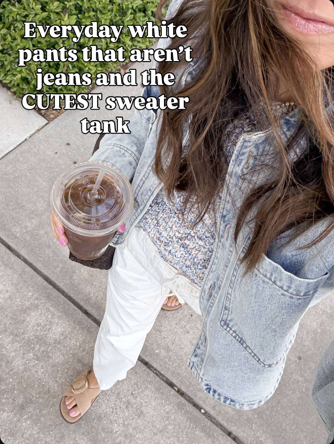 Simple, comfy, and somehow always looks put together 🤍wearing size 24 in pants and xs sweater tank that’s on major sale 

#LTKSeasonal #LTKootd #LTKOver40