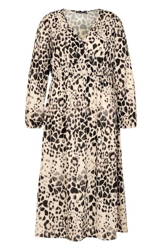 Plus Leopard Midi Dress | boohoo | Boohoo.com (US & CA)