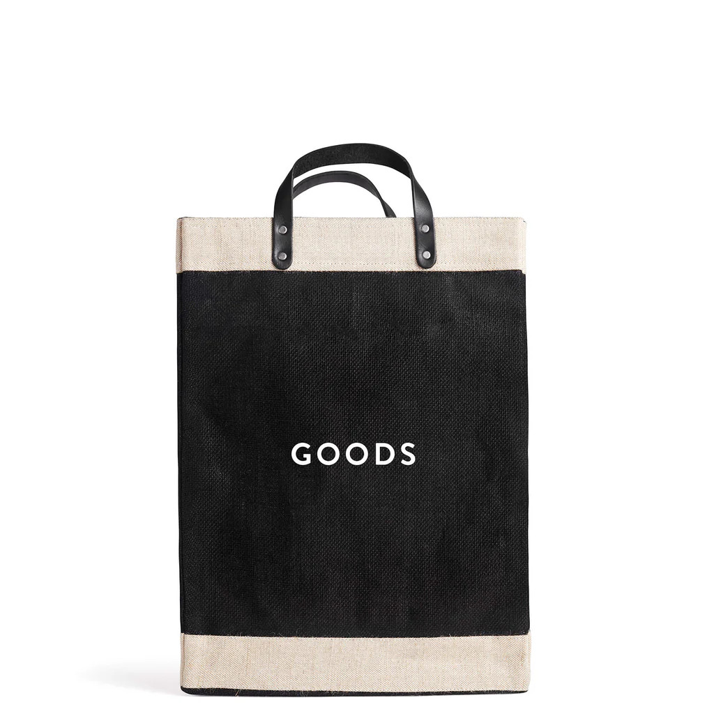 Market Bag in Black with “GOODS” | Apolis