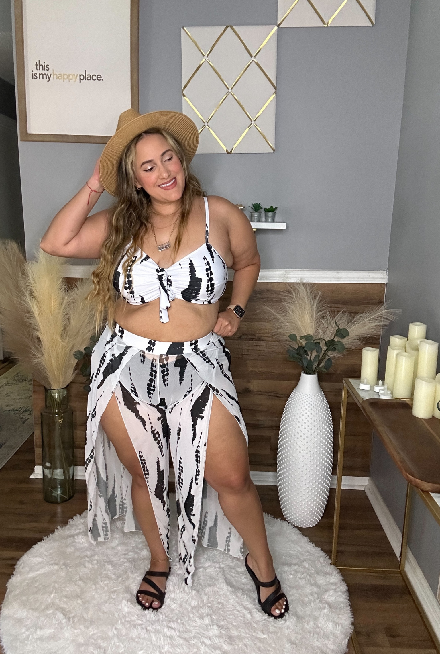 3 piece swim suit set, so comfy & cute! Perfect resort wear, cruise wear,beach wear or pool wear! 
Wearing 1XL
I’m 5’4, size 14

#LTKcurves #LTKstyletip #LTKswim