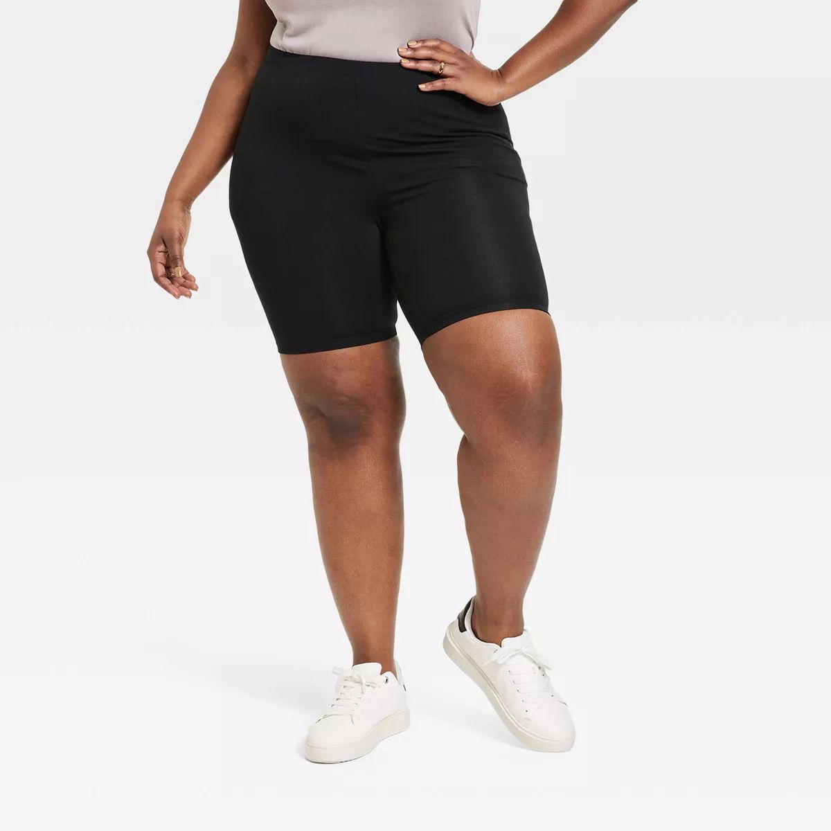 Women's High-Waisted Bike Shorts - Ava & Viv™ Black | Target