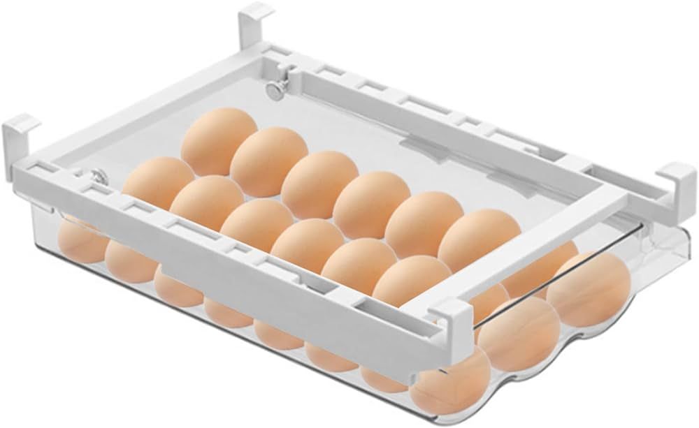 Egg Holder For Refrigerator，Mini Fridge Drawer Organizer Refrigerator Egg Storage Bin Clear Egg... | Amazon (US)