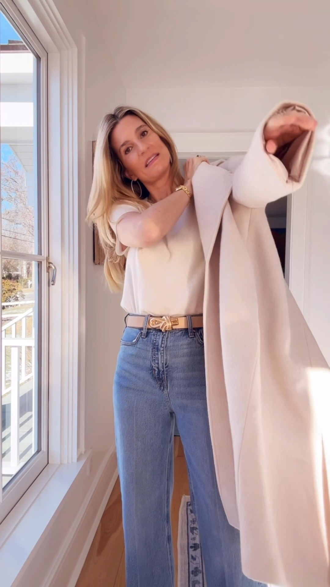 Coat comparison- both great prices but you will pay up for 100% cashmere. Also linked my sweater, belt, jeans and shoes! USE code SUNNY10 for 10% off MB Styles items 

#LTKFindsUnder100 #LTKFindsUnder50