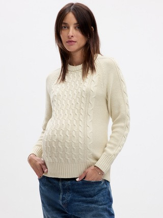 Maternity Cable-Knit Sweater | Gap (US)