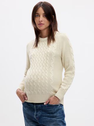 Maternity Cable-Knit Sweater | Gap (US)