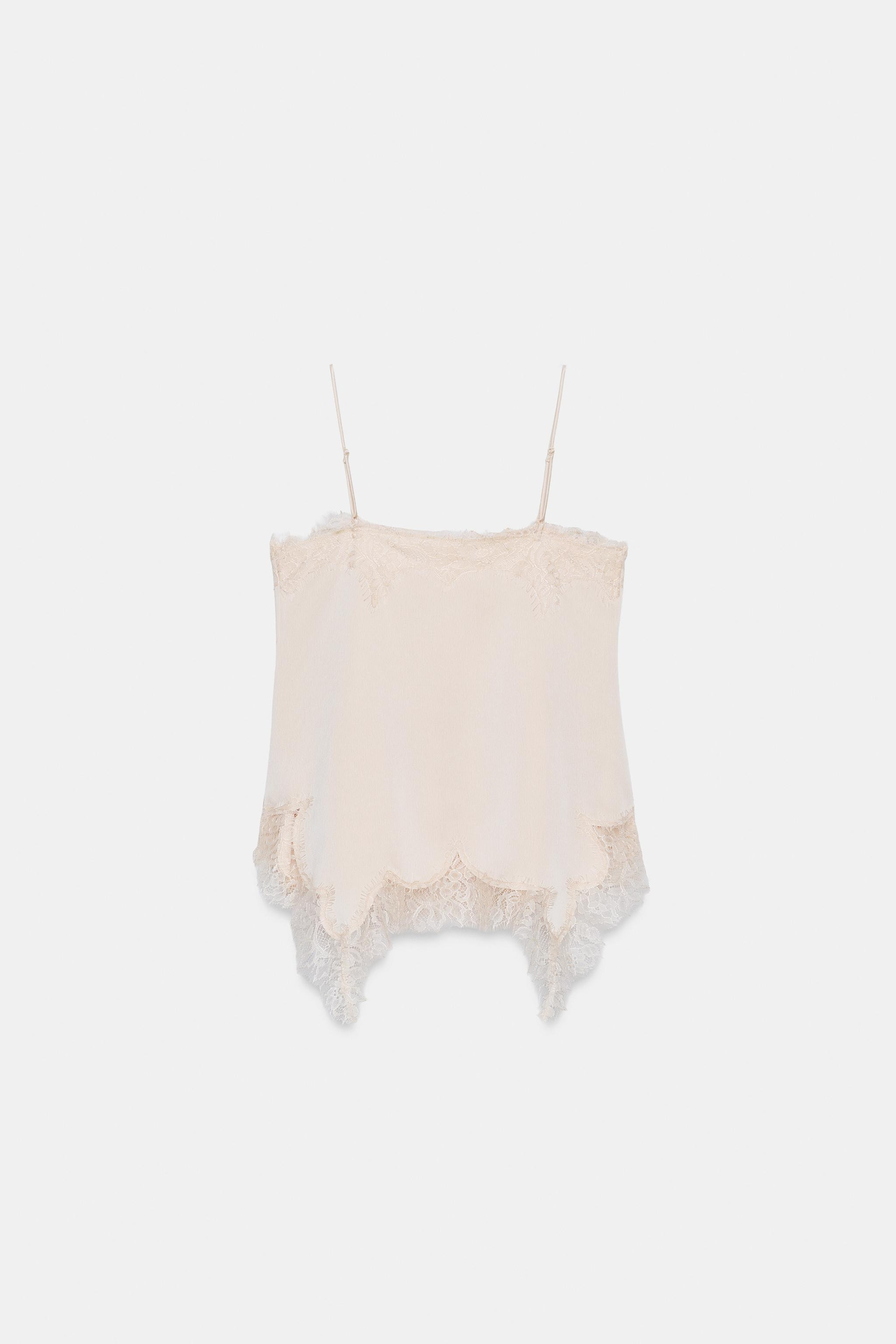 ZW COLLECTION LACE CAMISOLE TOP | Zara UK