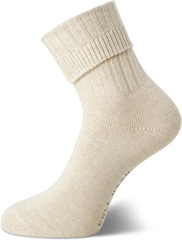 Cole Haan Women's Socks - Foldover Turn Cuff Cushion Crew Socks | Amazon (US)