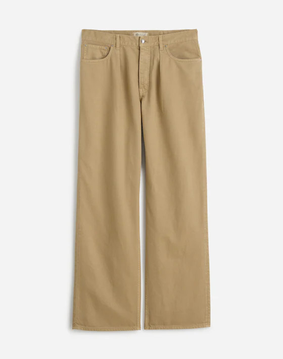 Pleated Low-Slung Baggy Jean in Garment Dye: Airy Denim Edition | Madewell