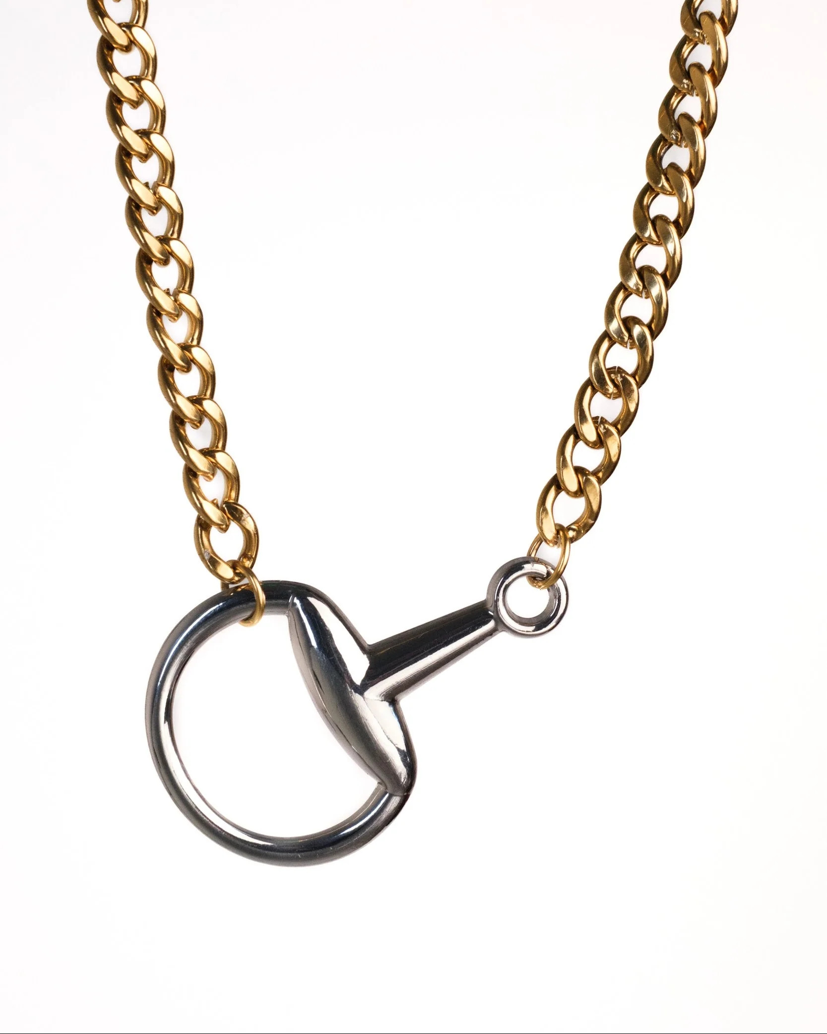 Fortuna Horse Bit 316L Stainless Steel Statement Necklace | KC Chic Designs