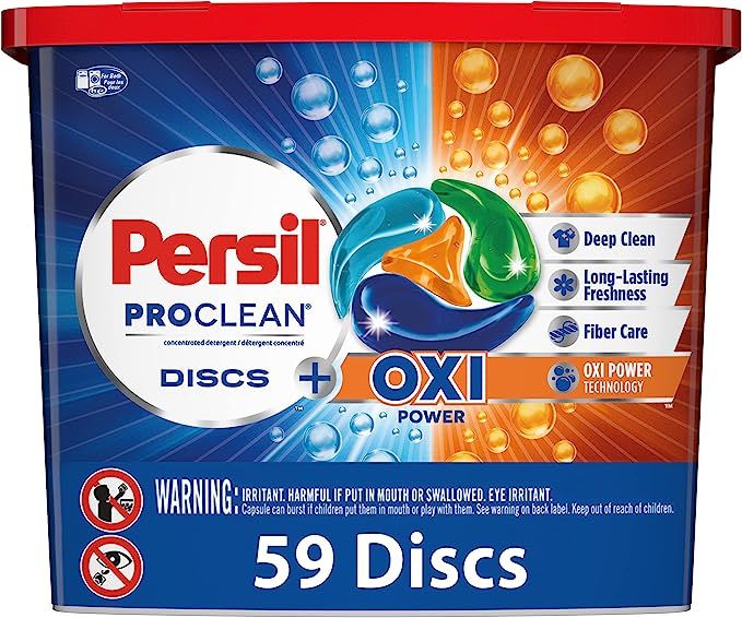 Persil Persil Discs Laundry Detergent Pacs, Oxi, 59 Count | Amazon (US)