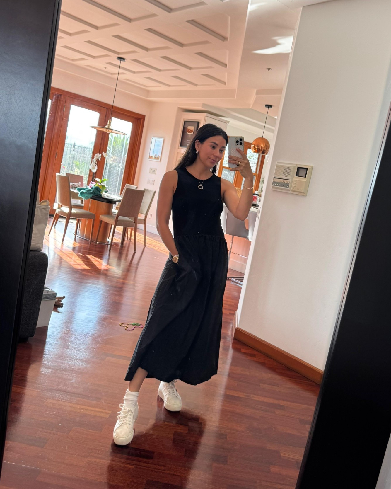Most comfortable black midi dress 