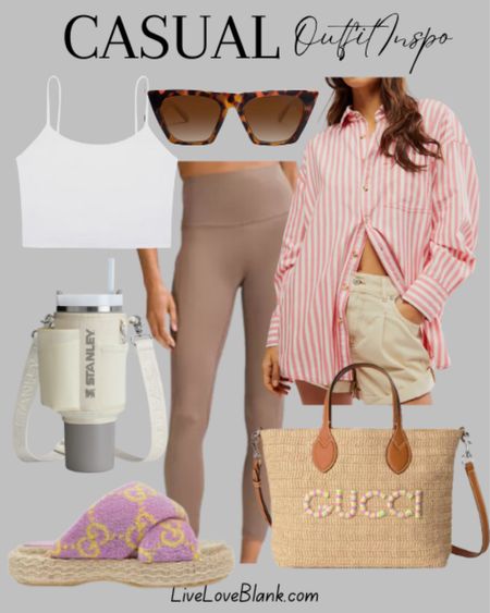 Casual outfit idea
Summer outfit
Lululemon leggings 
Gucci accessories 
Travel outfit idea 
#ltku



#LTKItBag #LTKTravel #LTKSeasonal