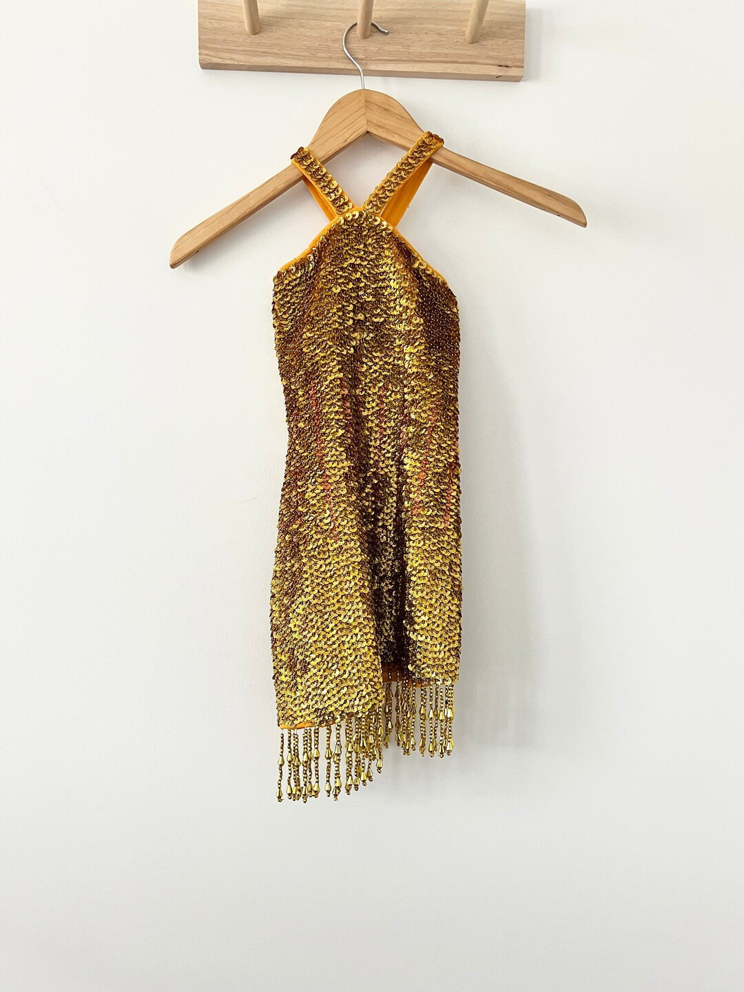 Vintage gold sequin costume dress, Pin Up Burlesque Dance mini | Etsy (US)