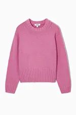 RELAXED-FIT CROPPED WOOL-BLEND JUMPER - PINK - Jumpers - COS | COS (US)