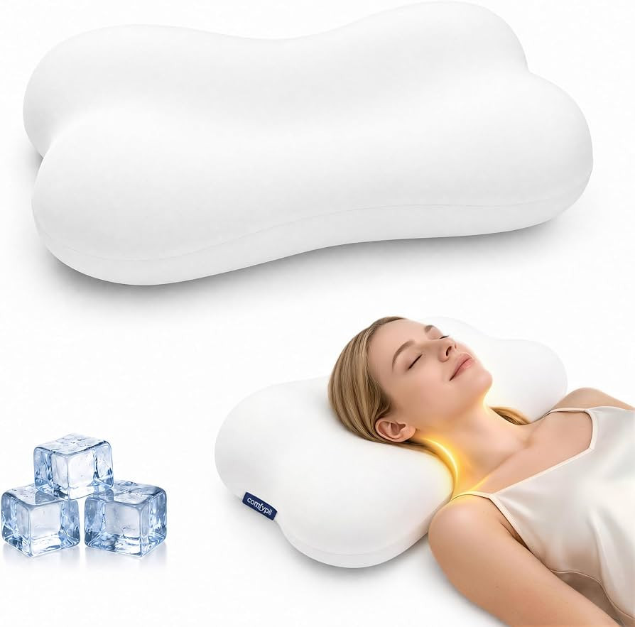 Cervical Pillow for Neck Pain Relief, Ergonomic Contour Memory Foam Pillow for Side Back Stomach ... | Amazon (US)