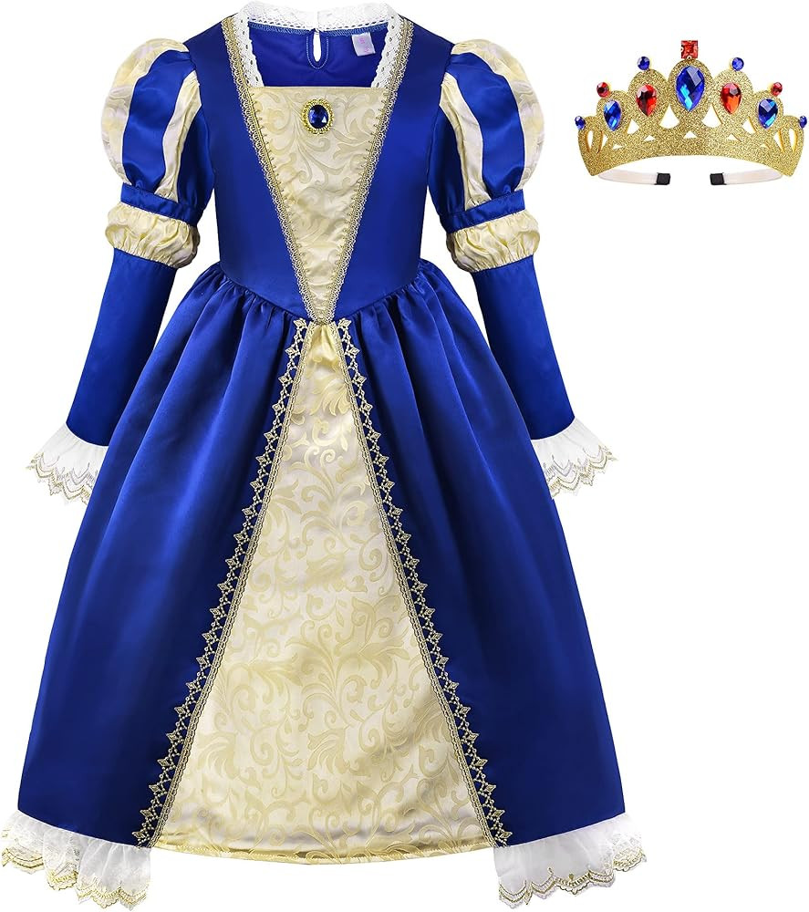 ReliBeauty Medieval Costume Girls Renaissance Princess Queen Costume for Girls Dress up | Amazon (US)