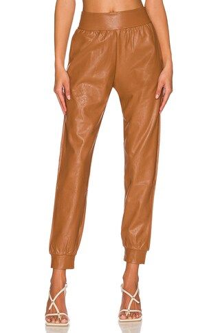 Commando Faux Leather Jogger in Cocoa from Revolve.com | Revolve Clothing (Global)