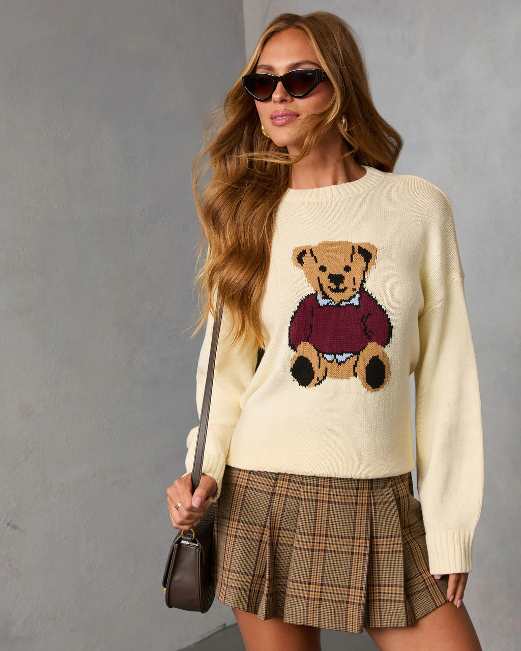 Autumn Ivy Teddy Bear Graphic Sweater | VICI