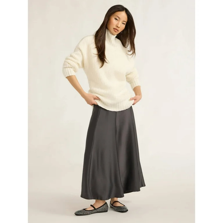 Scoop Women’s & Women's Plus Satin Maxi Skirt, Sizes XS-4X | Walmart (US)