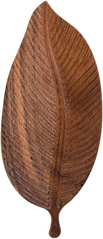 DOITOOL Creative Leaf Shaped Snack Plate Wood Dried Fruit Dish for Home Outdoor Use Decorative Tr... | Amazon (US)
