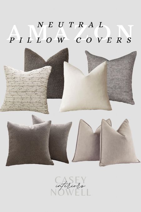 Amazon neutral designer inspired pillow covers 

#LTKfindsunder50 #LTKstyletip #LTKhome