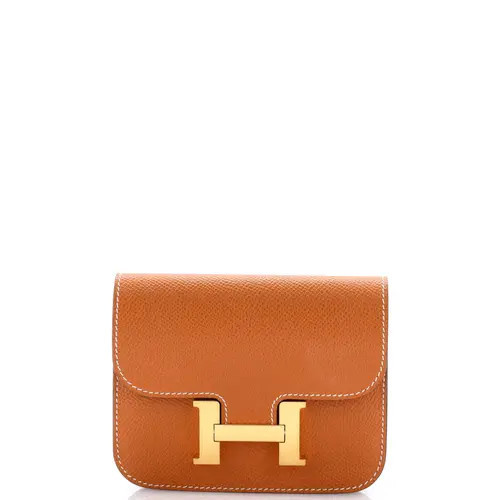 Pre-Owned Hermes Constance Slim Wallet Epsom in Brown at Nordstrom | Nordstrom