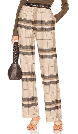 Karina Pant in Khaki Plaid | Revolve Clothing (Global)