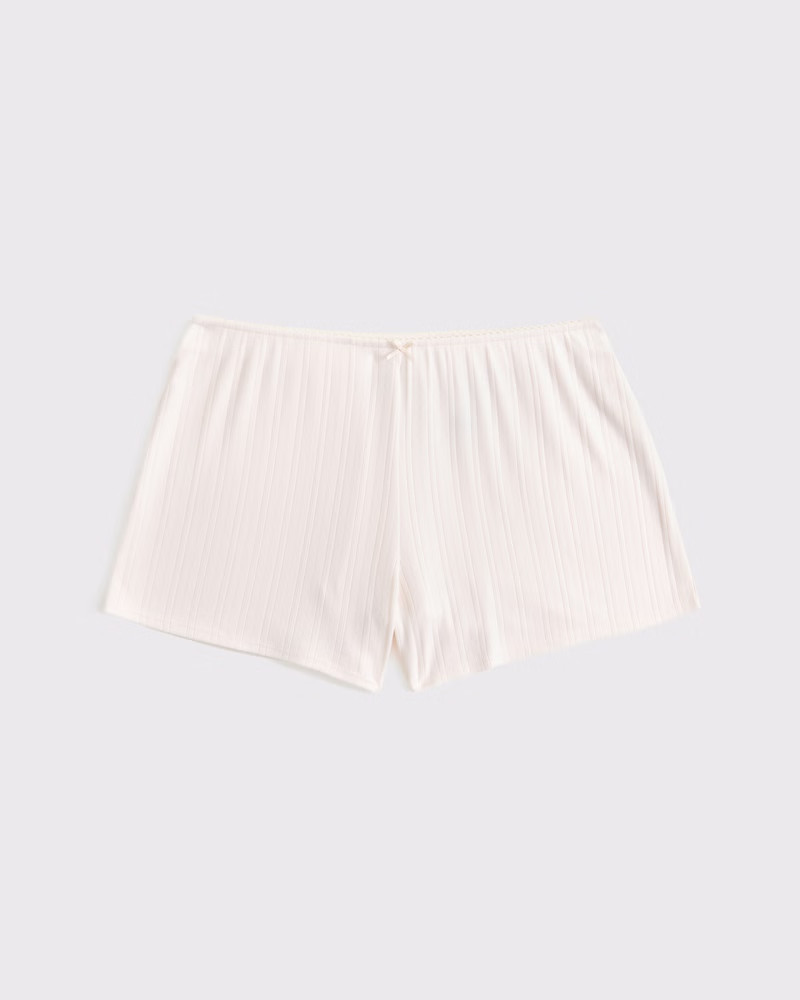 Abercrombie & Fitch Women's Pointelle Sleep Short in Soft Rose - Size XXS | Abercrombie & Fitch (US)