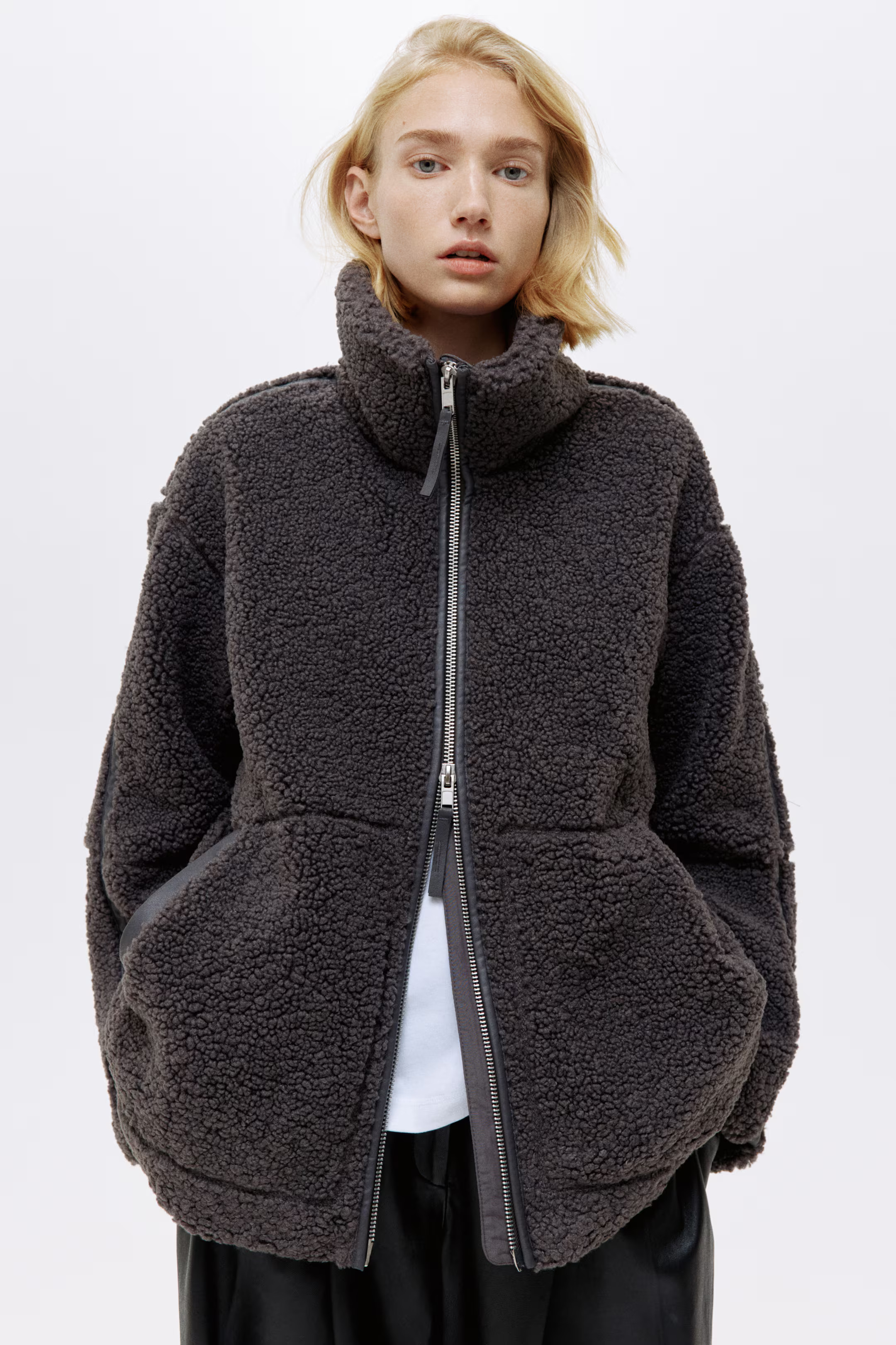 Loose-Fit Teddy Fleece Jacket | H&M (US + CA)